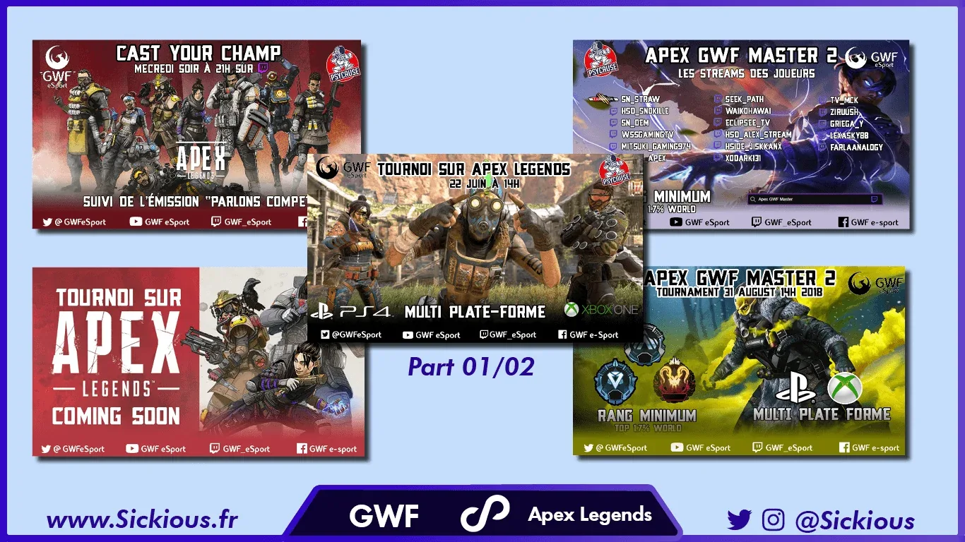 GWF eSport visuel Apex Legends — Design Graphique — Sickious
