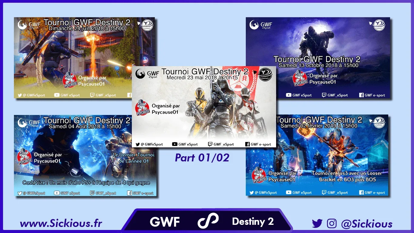 GWF eSport visuel Destiny 2 — Design Graphique — Sickious