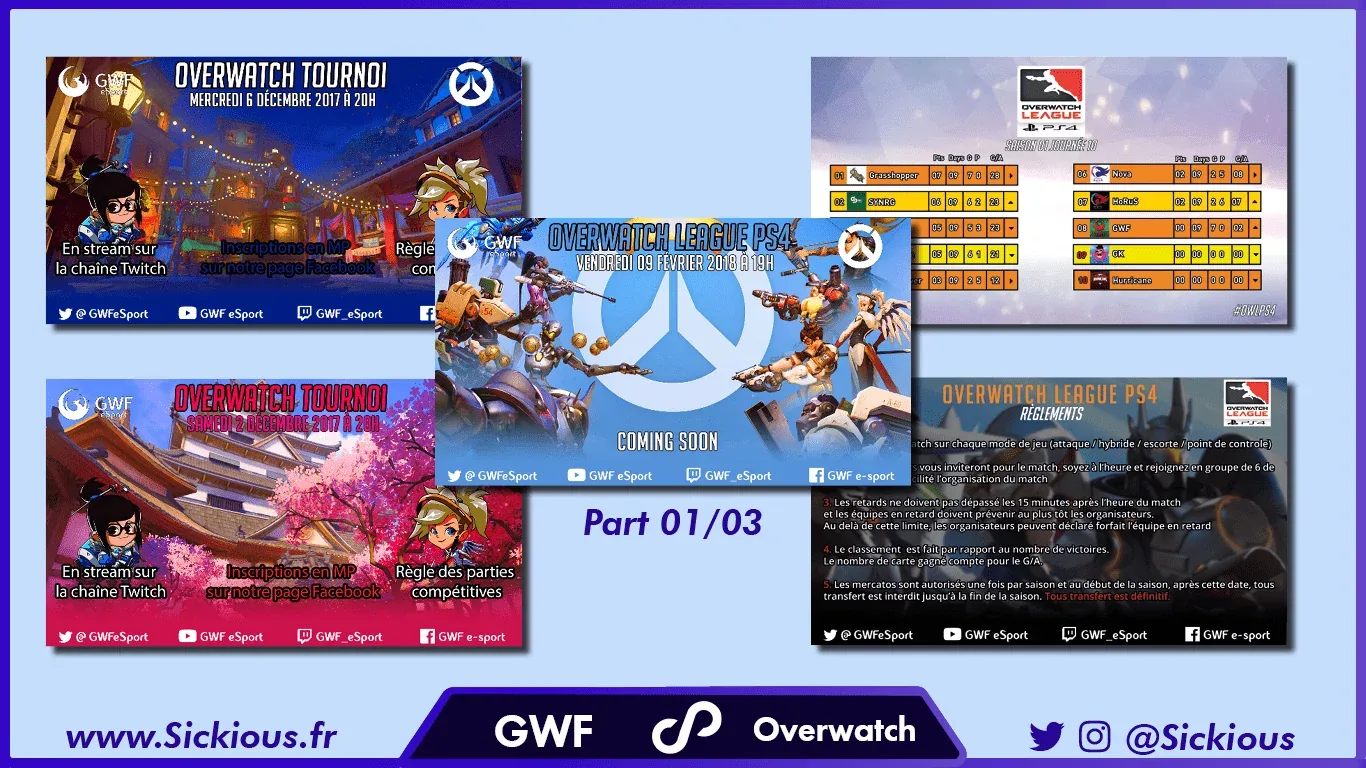 GWF eSport visuel Overwatch — Design Graphique — Sickious