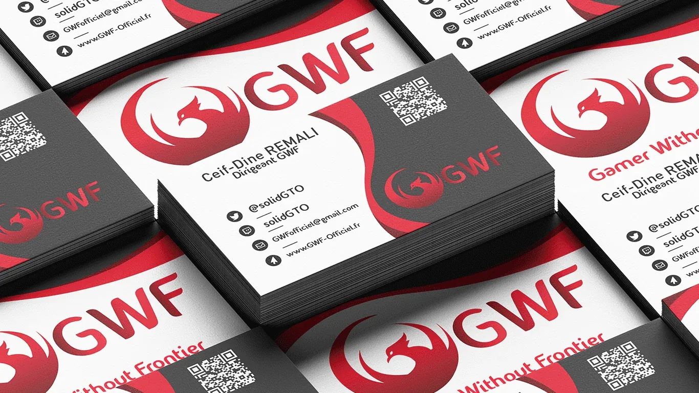 GWF eSport carte de visite — Design Graphique — Sickious