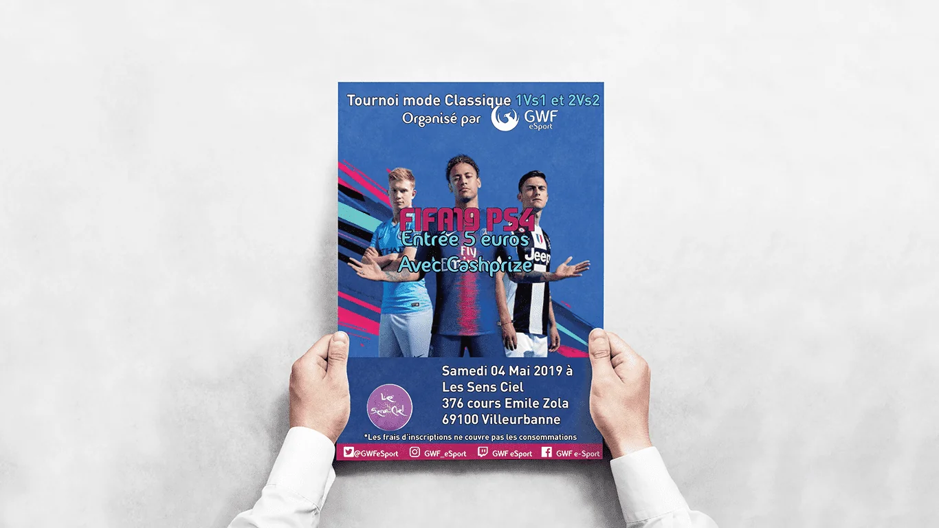 GWF eSport flyer LAN — Design Graphique — Sickious