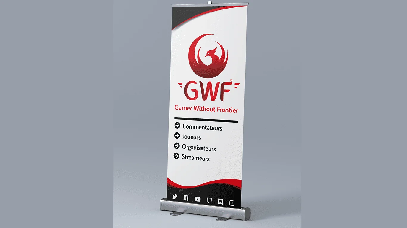GWF eSport roll-up — Design Graphique — Sickious