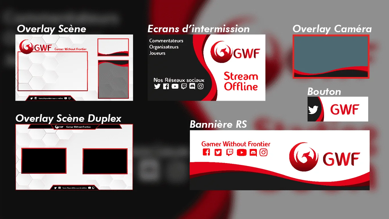 GWF eSport habillage Twitch — Design Graphique — Sickious