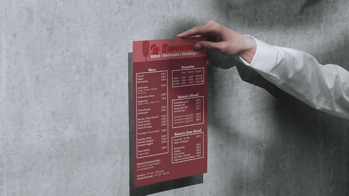 Menu kebab — Design Graphique — Sickious