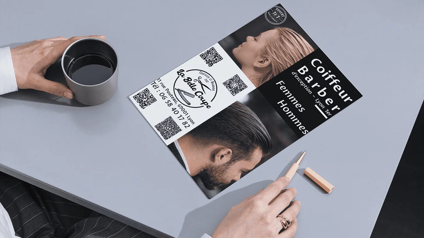 La Belle Coupe flyer publicitaire A5 — Design Graphique — Sickious