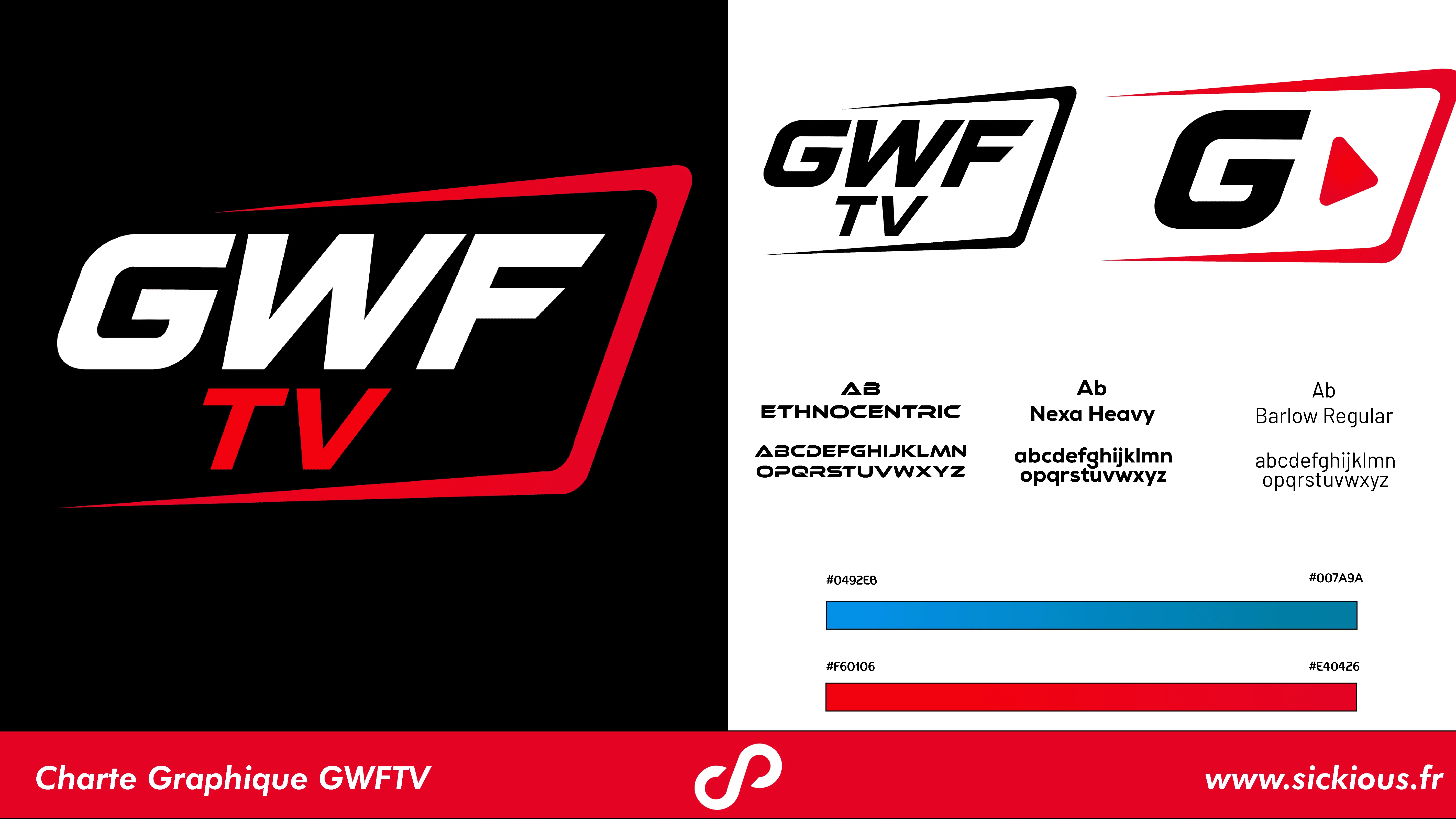 GWFTV Charte Graphique, vue 2 — Identité Visuelle — Sickious