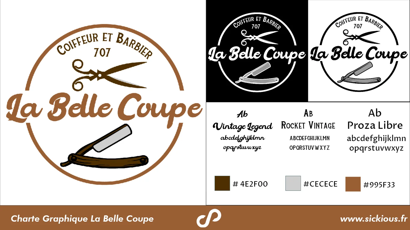 Charte graphique La Belle Coupe, variante — Identité Visuelle — Sickious