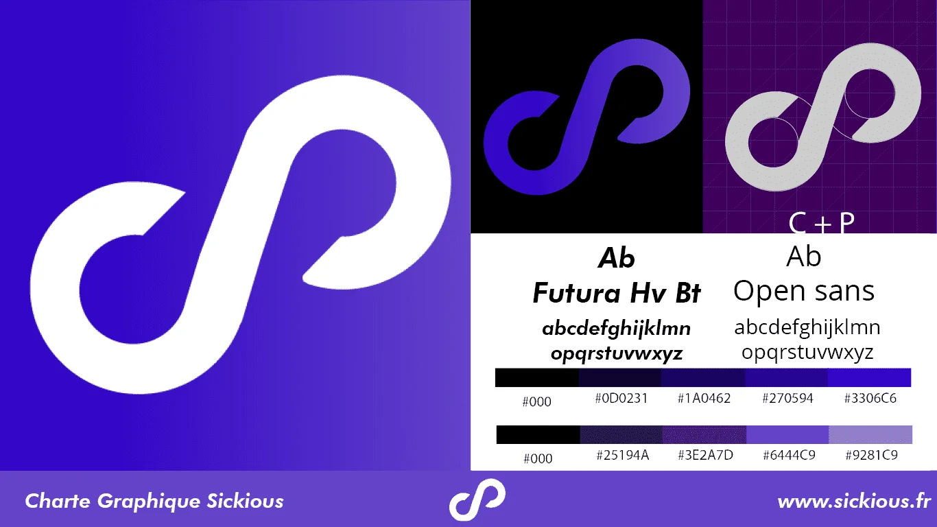 Charte graphique Sickious, variante — Identité Visuelle freelance