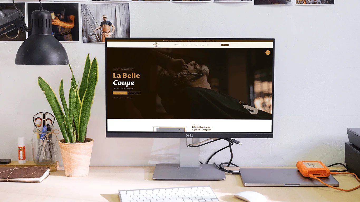 Création site web La Belle Coupe, salon de coiffure — Sickious